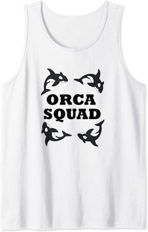 Orca Squad Funny Whale Nature Ocean Tank Top