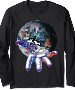 Orca Motif Whale Ocean Predator Design Animals Orcas Long Sleeve T-Shirt