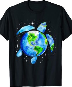 Earth Day 2023 Restore Save The Planet Earth Sea Turtle Art T-Shirt