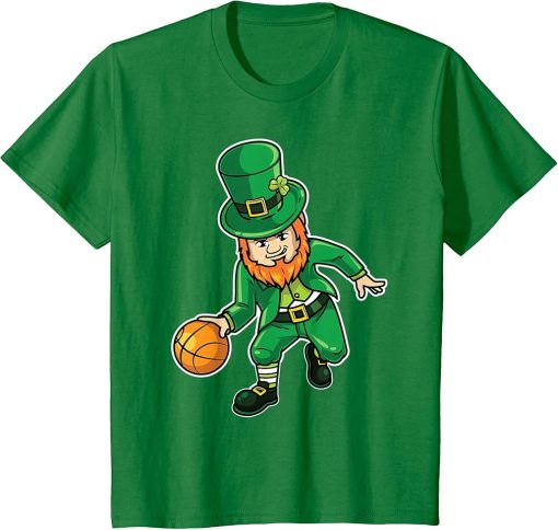 Kids Basketball St Patricks Day Shirt, Lucky Basketball Tee T-Shirt