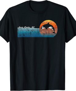 Vintage Anse Lazio, Retro 80s Orca Sunset T-Shirt